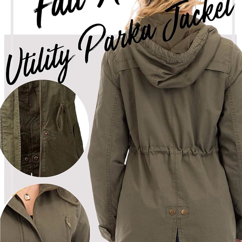 Women's Green Utility Jacket - Picture 2 of 4